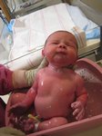 Geoffrey's first bath! Taken on August 20th, 2007