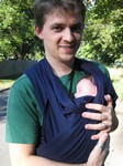 Taking a walk with Paul and Betsy, but really just napping in his wrap. Taken on September 1st, 2007